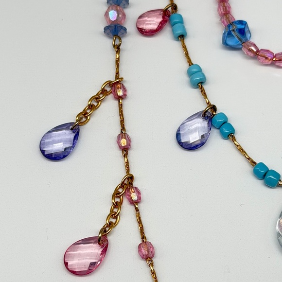 Joan Rivers Signed 3-Strand Beaded Statement Necklace – Pastel Drops | 26” - Picture 8 of 16